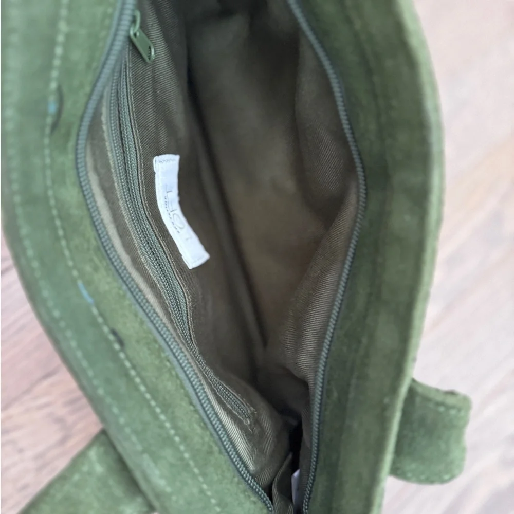 Ann Taylor Loft Green Suede Bag - Picture 5 of 13